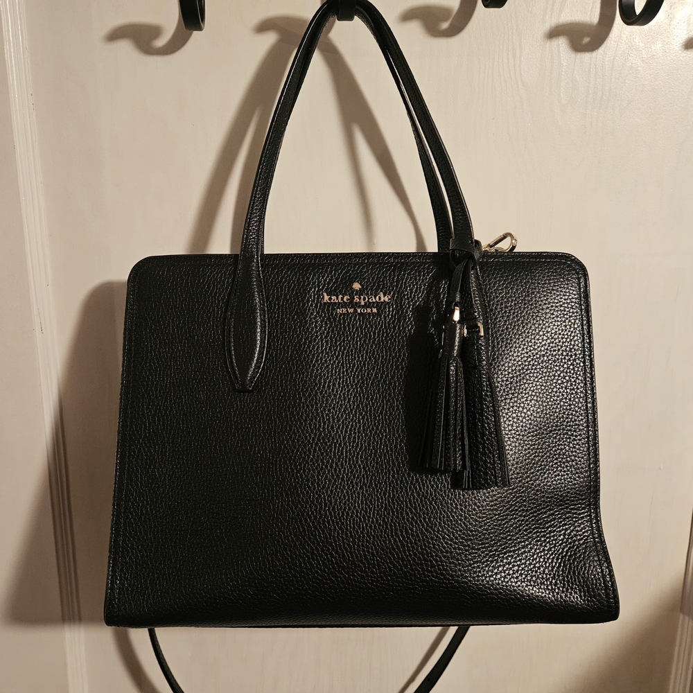 Kate Spade Black Pebbled Leather Tote